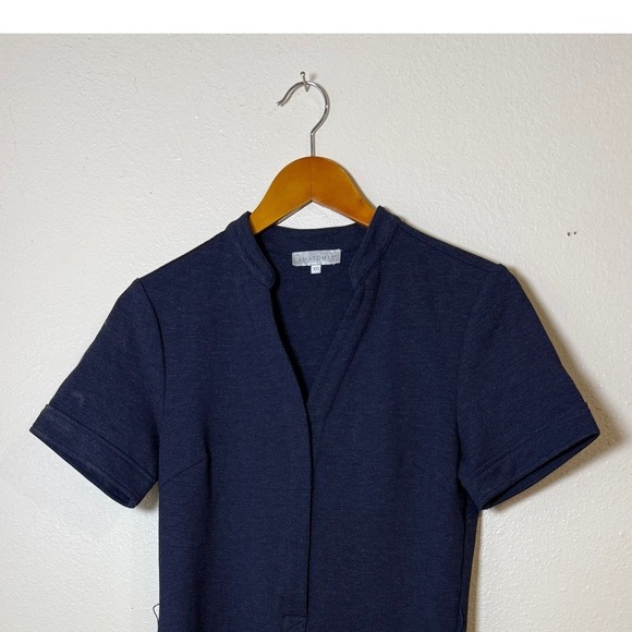 Anatomie Dress Women XS Navy Blue Minimalist Casual Preppy Office Chic Work - Picture 3 of 9